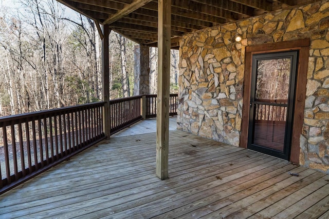 view of wooden terrace