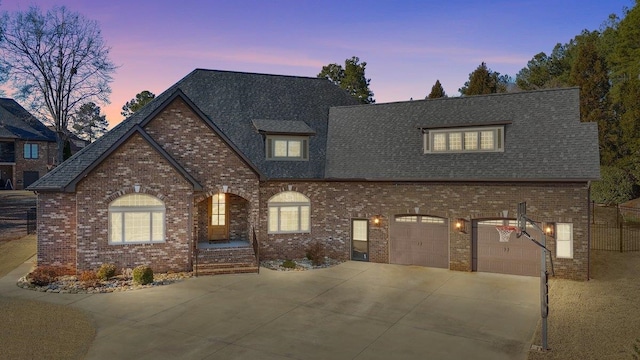 view of front of house featuring a garage