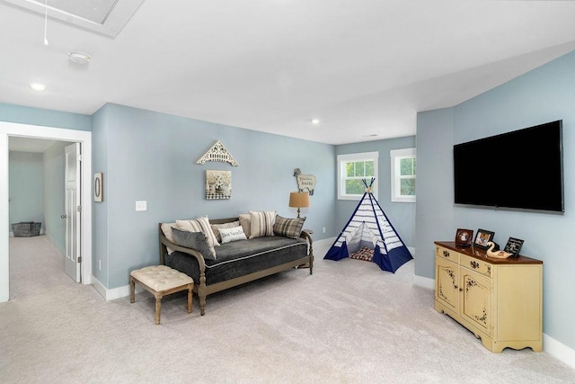 view of carpeted living room