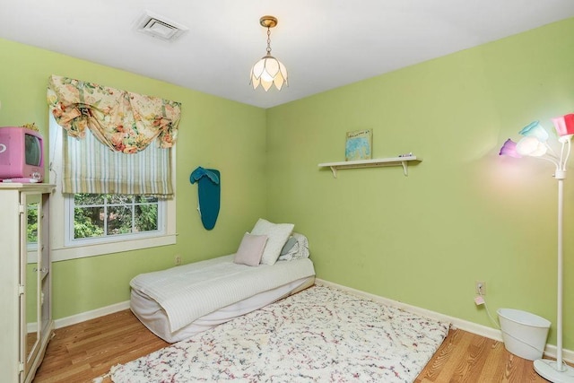 bedroom featuring light hardwood / wood-style flooring