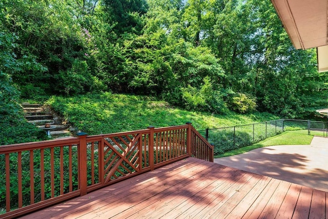 view of wooden deck