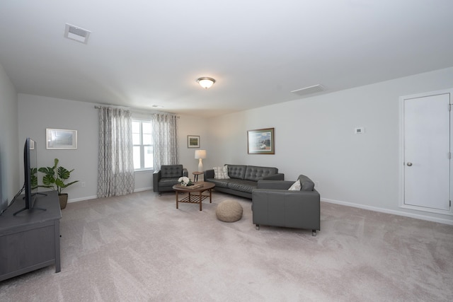 view of carpeted living room