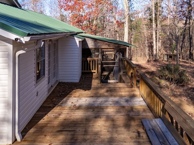 view of wooden terrace