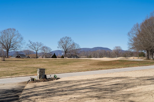 view of street featuring a mountain view