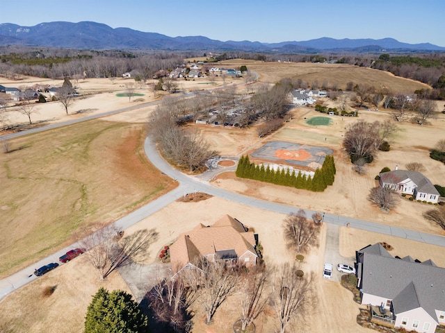 aerial view featuring a mountain view