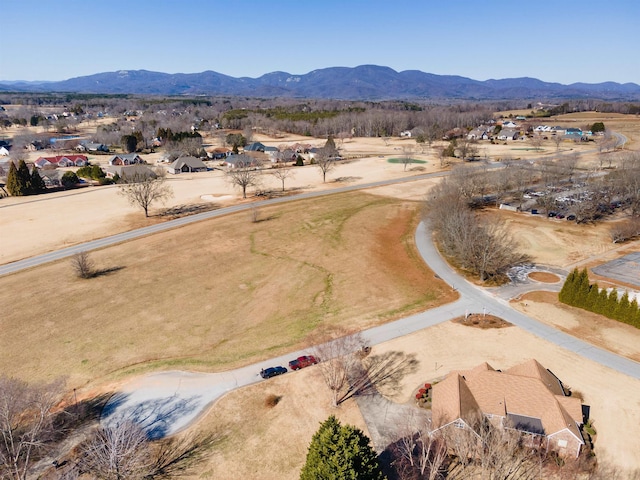 bird's eye view featuring a mountain view