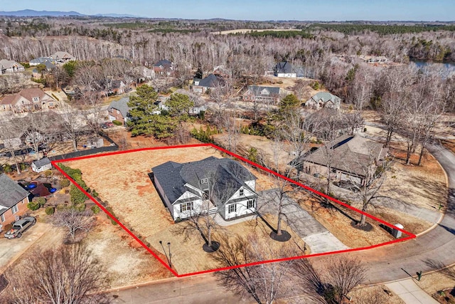 birds eye view of property