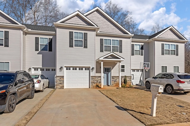 view of property with a garage