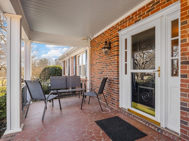 view of patio with covered porch