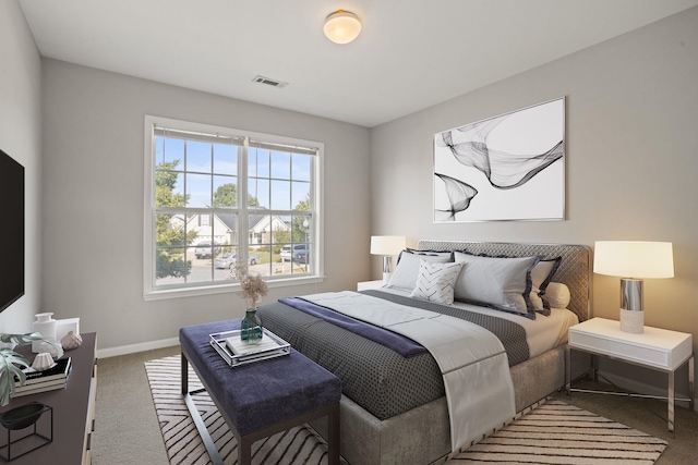 bedroom with carpet floors