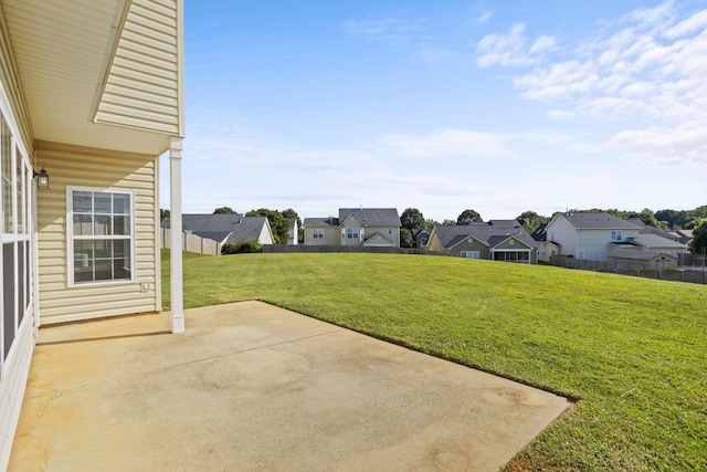 view of yard with a patio