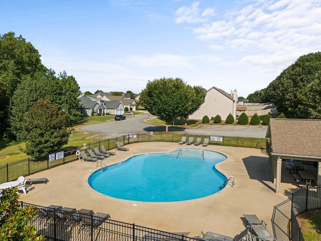 view of pool with a patio