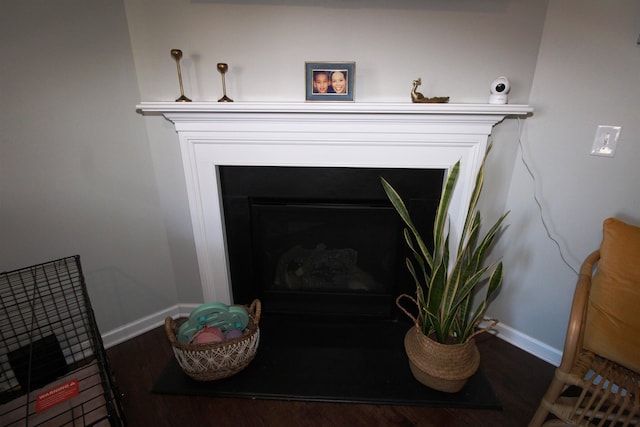 room details featuring hardwood / wood-style floors