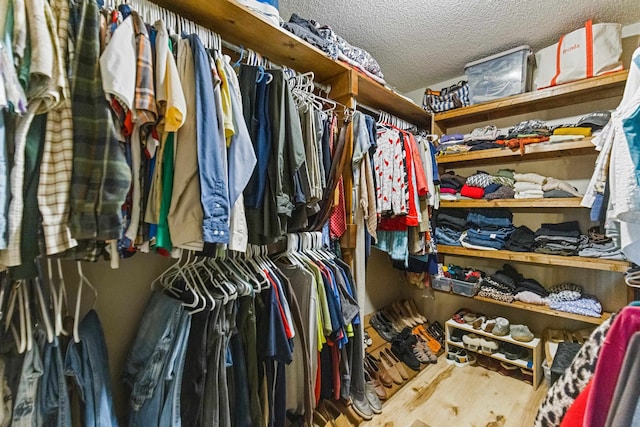 view of walk in closet