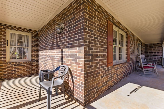 view of patio / terrace with a porch