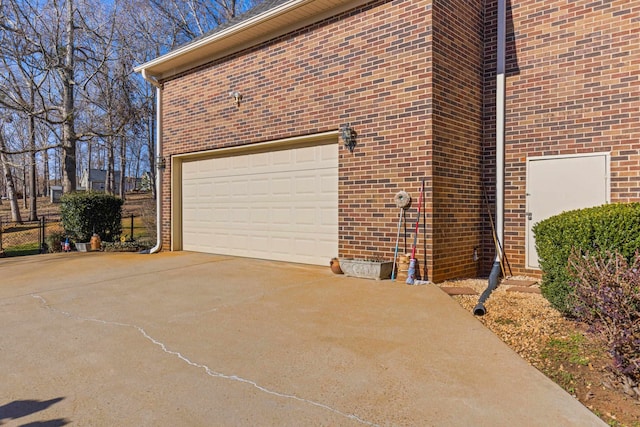 view of home's exterior featuring a garage