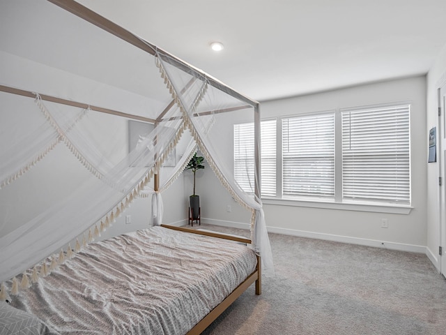 view of carpeted bedroom