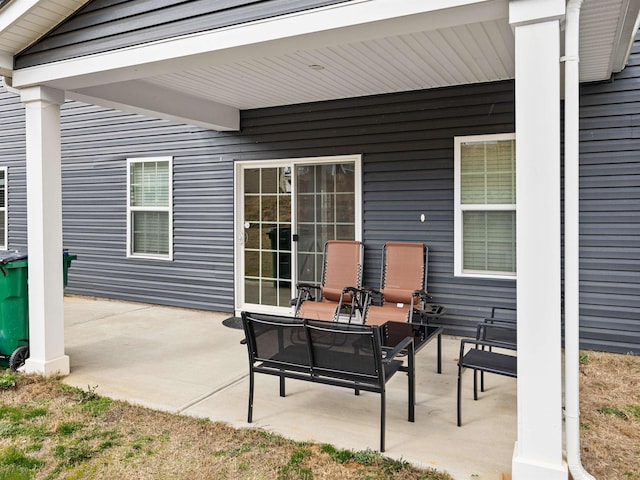 view of patio / terrace with an outdoor living space