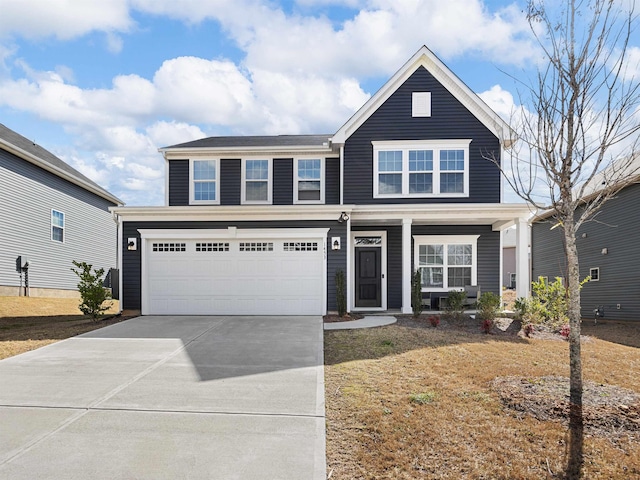 view of front of house featuring a garage