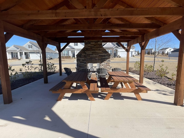 view of patio / terrace with a gazebo