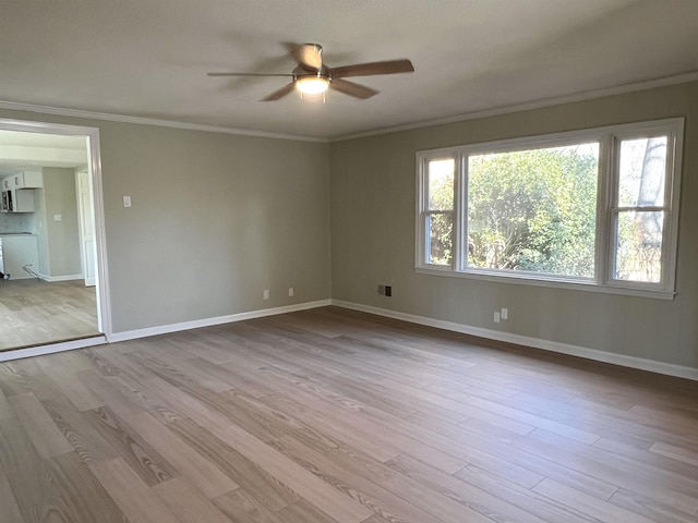 115 Fernbrook Cir, Spartanburg, SC 29307 - unfurnished room featuring a ceiling fan, crown molding, and wood finished floors