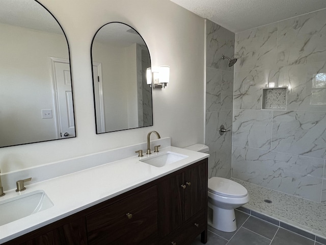 115 Fernbrook Cir, Spartanburg, SC 29307 - full bath with a sink, a tile shower, toilet, and double vanity