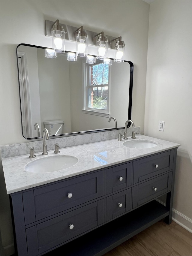 115 Fernbrook Cir, Spartanburg, SC 29307 - full bath featuring wood finished floors, a sink, and double vanity