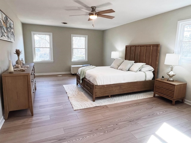 115 Fernbrook Cir, Spartanburg, SC 29307 - bedroom featuring a ceiling fan, baseboards, and wood finished floors
