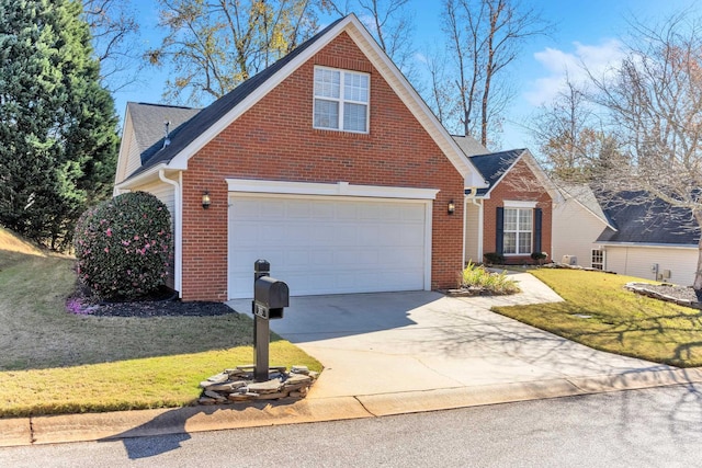 front of property with a garage and a front yard