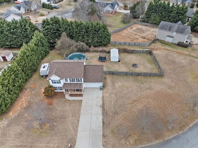 birds eye view of property