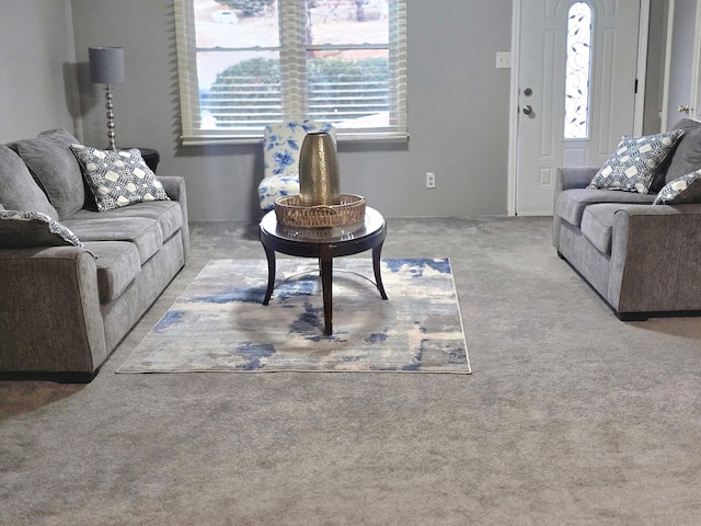 view of carpeted living room