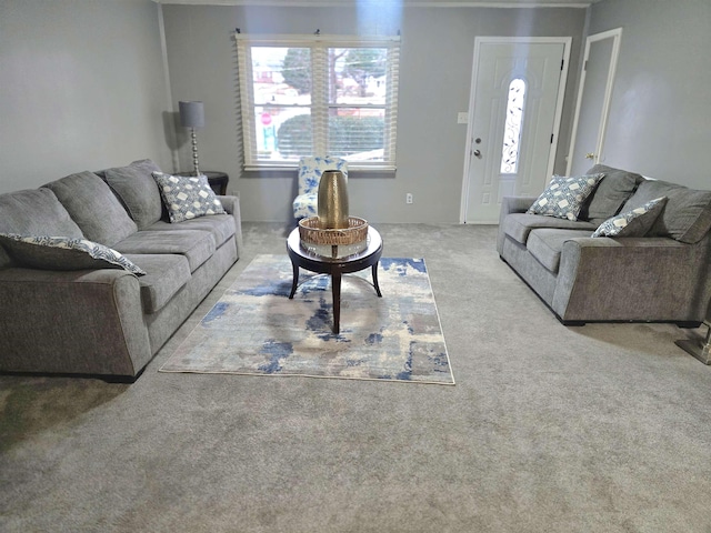 view of carpeted living room