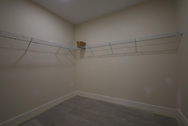 view of walk in closet