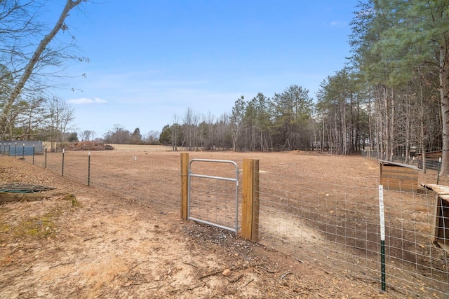 exterior space with a rural view