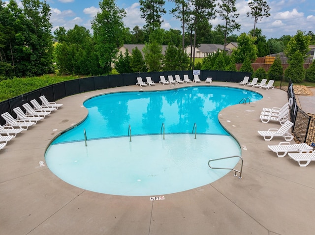 view of pool with a patio area