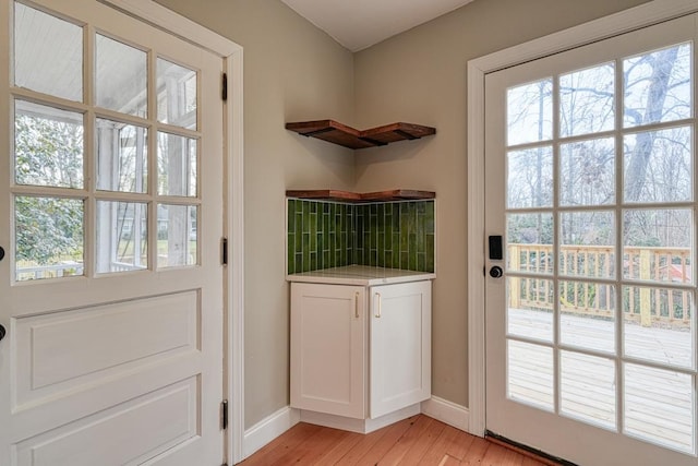 entryway featuring light hardwood / wood-style flooring