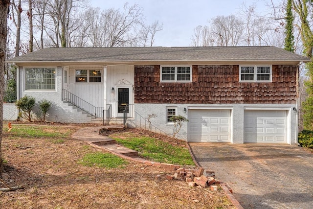 view of front of home featuring a garage