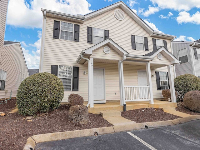 view of front of property with a porch