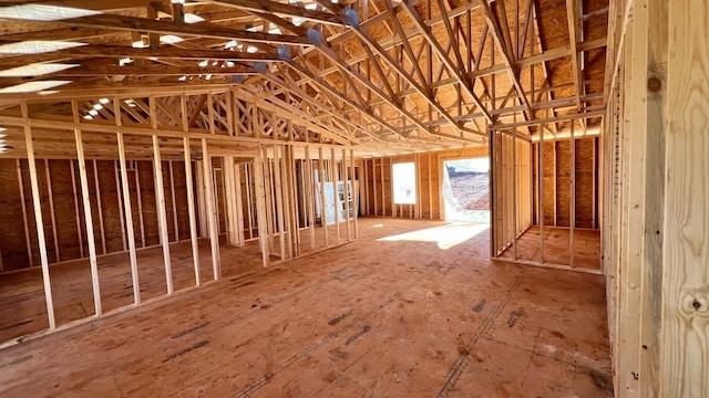 miscellaneous room with vaulted ceiling