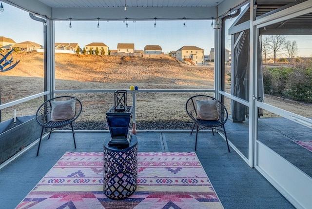 view of sunroom