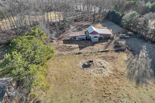 drone / aerial view featuring a rural view