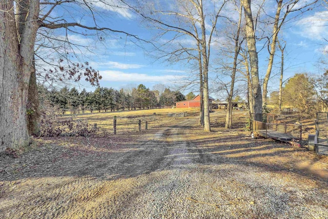 view of street featuring a rural view