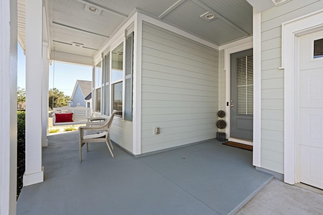 view of patio with covered porch