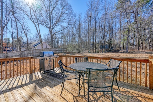 view of wooden deck