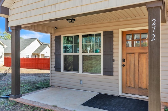 view of doorway to property