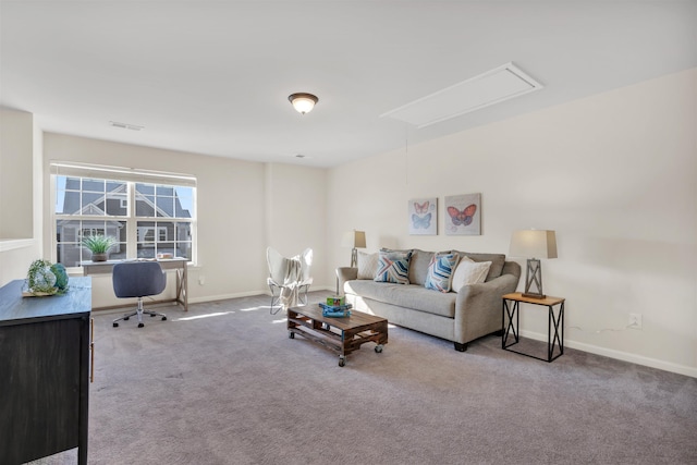 view of carpeted living room