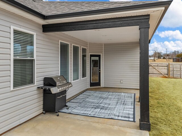 view of patio / terrace featuring area for grilling