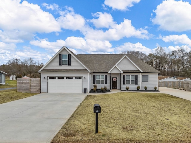 view of front of property with a front lawn