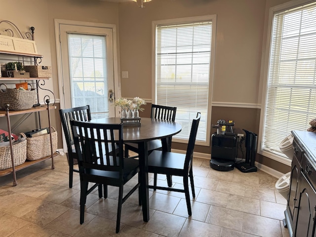 view of dining space