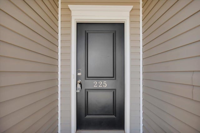 view of doorway to property